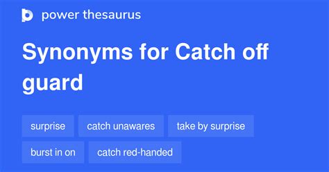 catch off guard synonym